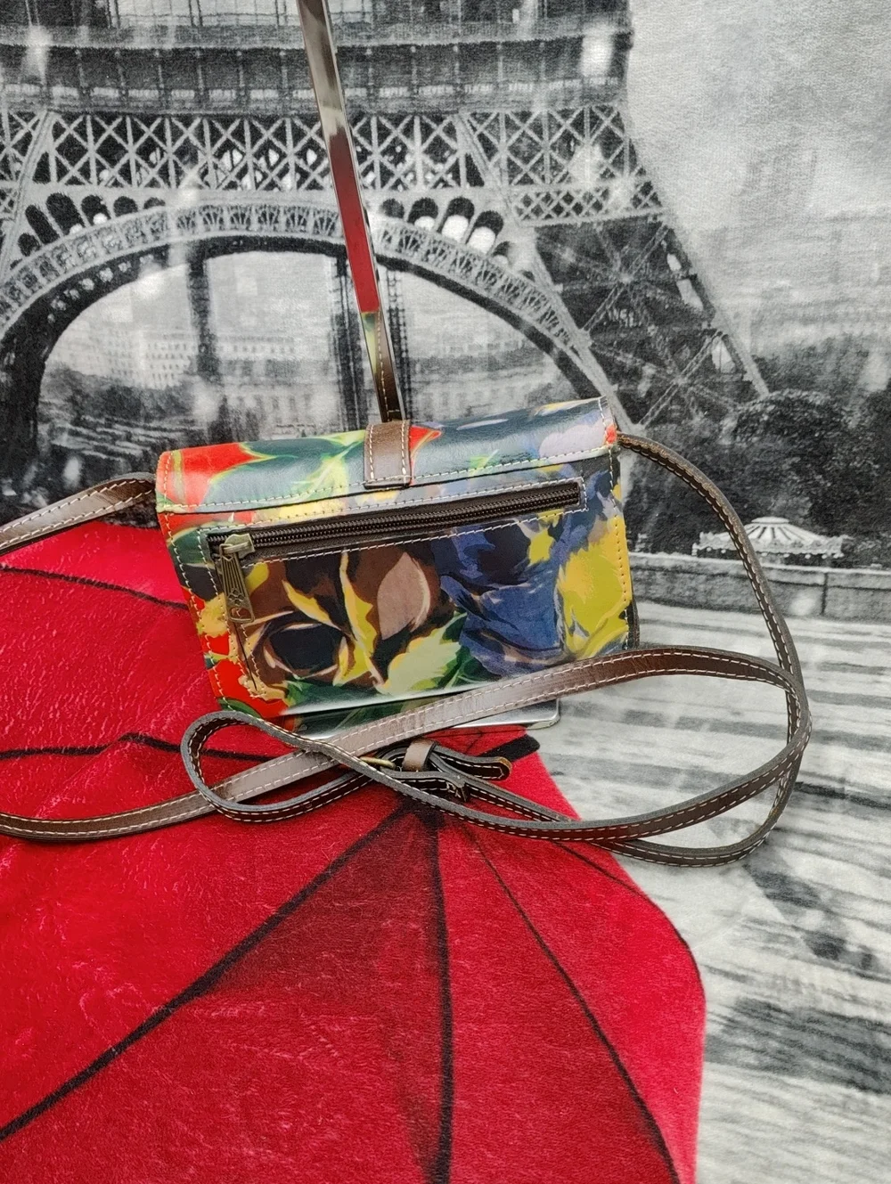 Patricia Nash Leather Floral Crossbody